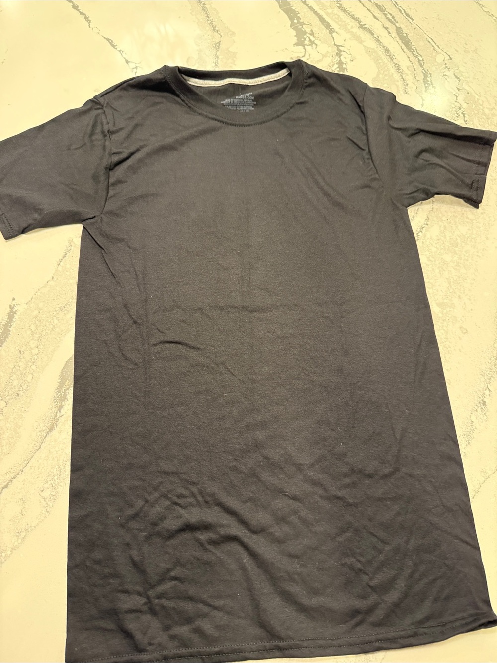 Hanes Black Short-Sleeve Crew Tee